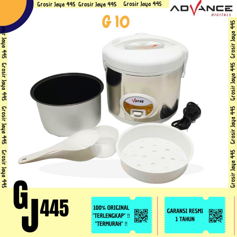 Advance G-10 Rice Cooker 350W Penanak Nasi Kapasitas 1.2 Liter