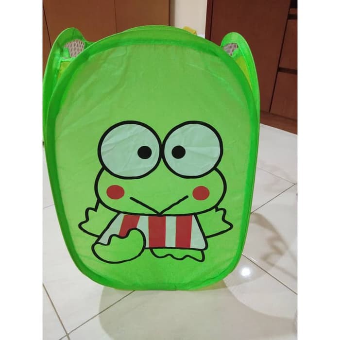  Keranjang  Baju  Kotor Lipat Motif Karakter Anak Laundry  