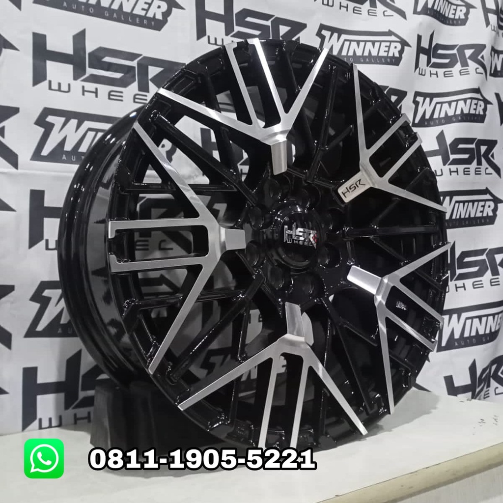 Velg Racing Ertiga Innova Luxio Ring 16 Lubang 5 HSR Benawa - Black Polish