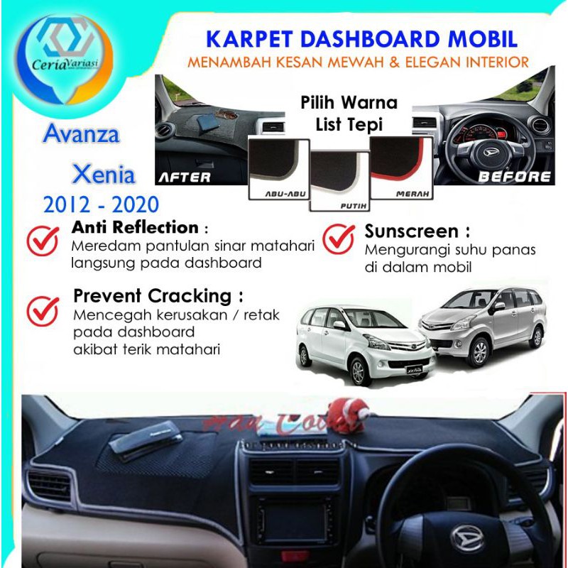 Karpet Dashboard Mobil Avanza Xenia 2012-2020