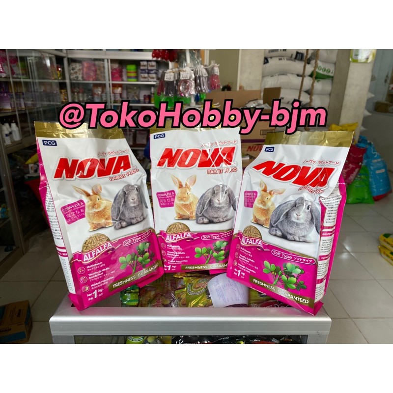 nova kelinci 1kg - makanan kelinci nova alfafa 1 kg mixed berries mix berry rabbit food pakan pellet