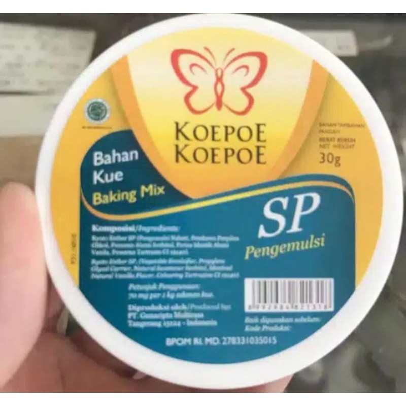 

PENGEMULSI / SP / BAHAN KUE KUPU KUPU / KOEPOE KOEPOE 30GR