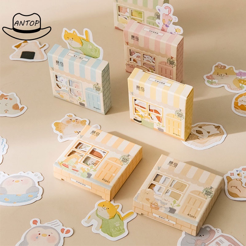 Stiker Lembar Memo Desain Kucing Lucu Kawaii Stiker Estetika ANTOP