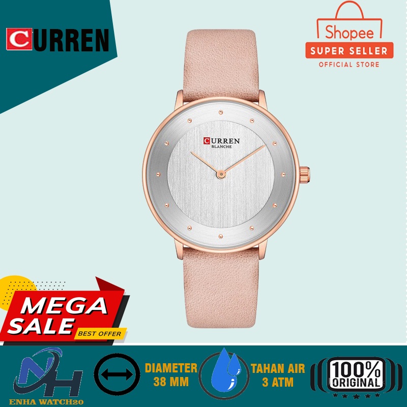 CURREN 9033 Jam Tangan Wanita Analog Tali Kulit
