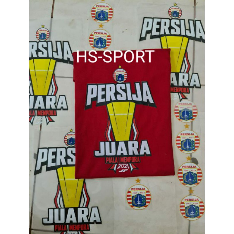 KAOS PERSIJA JUARA MENPORA 2021 JAKMANIA CHAMPION 2021 MENPOra Baju persija juara