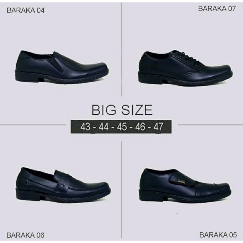 Sepatu OXPORD Big Size 43-47 Moccasin Bahan Kulit Ukuran JUmbo Bahan KULIT / Slip On Tali Hitam Pria Style Mewah, 44