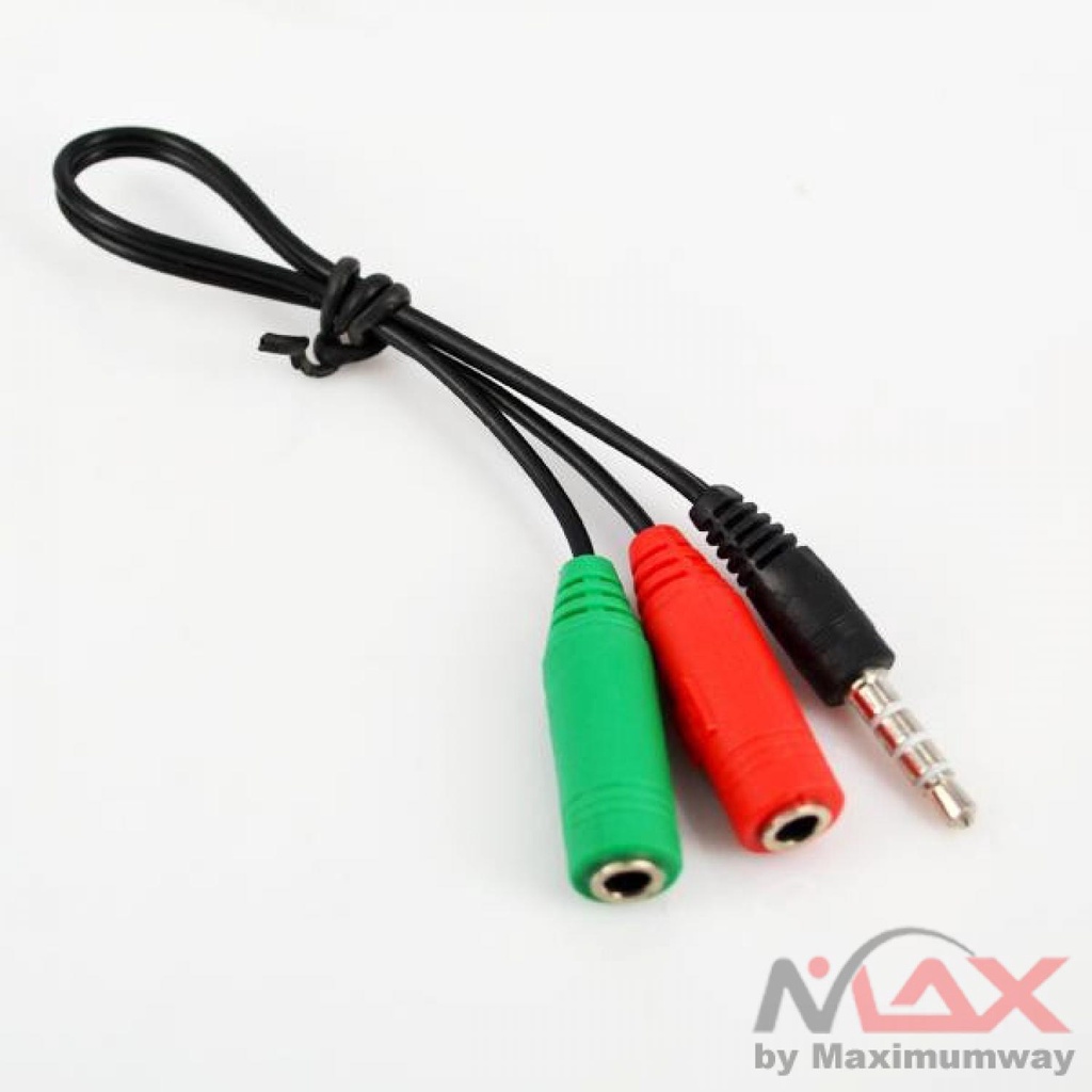 Splitter Audio Cable 3.5mm Male to 3.5mm HiFi Mic Headphone kabel cabang mic audio split HP