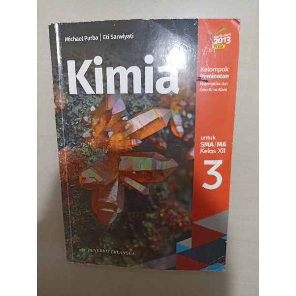 buku KIMIA SMA 3 erlangga ( BEKAS)