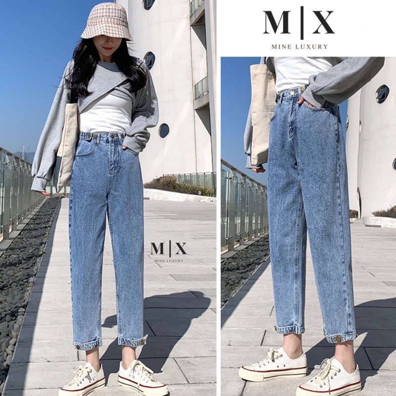 JEANS IMPORT HIGHWAIST PANTS CELANA DENIM WANITA CEWEK MX819