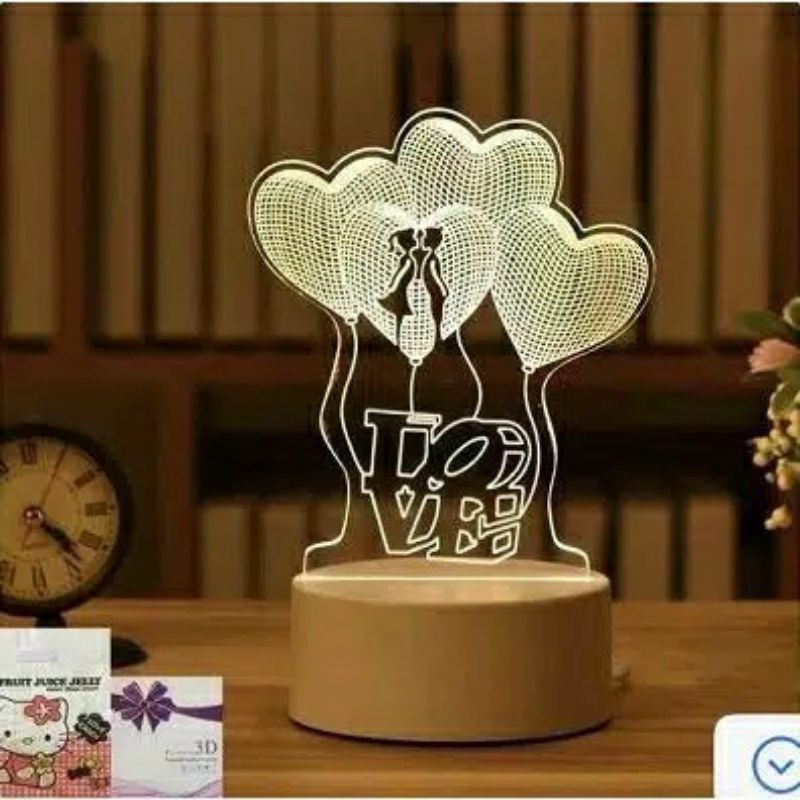 KADO UNIK HADIAH LAMPU TIDUR CUSTOM KPOP BTS BT21 EXO ULANG TAHUN GIFT PACAR DEKORASI KAMAR MINIMLIS-Love G1
