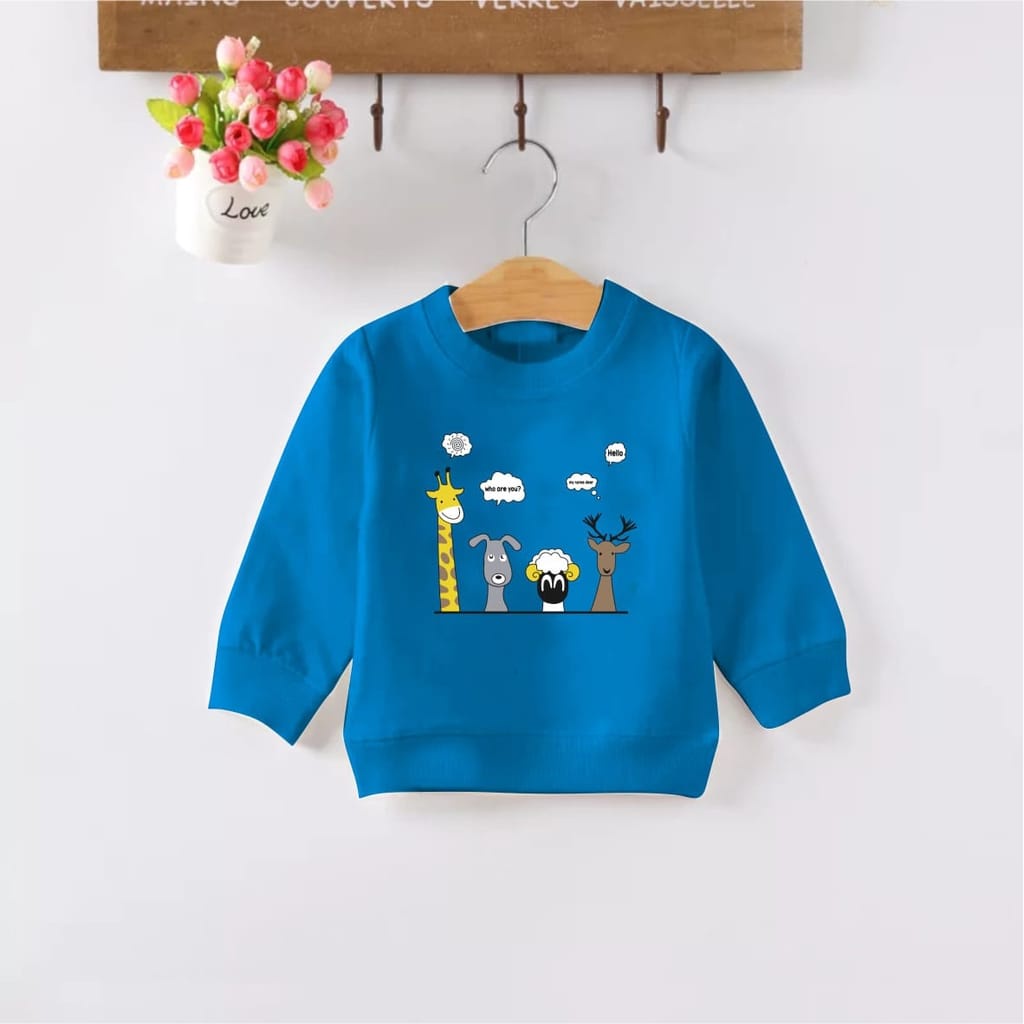 Promo Pakaian Anak Perempuan ANIMALS Sweater Fleece Umur 1 - 5 Tahun