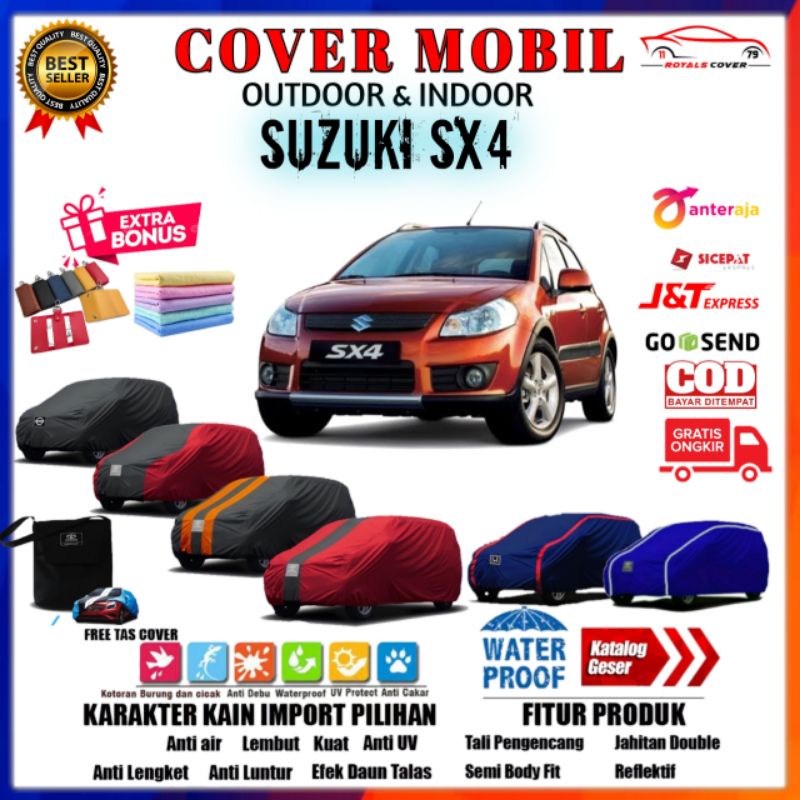 Sarung Body Cover Mobil X-over, Selimut Bodi Suzuki Xover SX4 2007, 2008, 2009, 2010, 2011, 2012