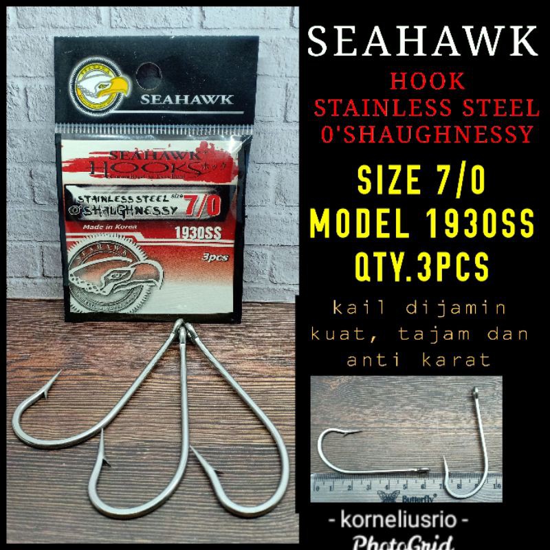 KAIL STAINLESS SEAHAWK SIZE 7/0 ISI 3PC 1930SS KAIL STAINLESS KUAT KAIL PANCING STAINLESS KAIL