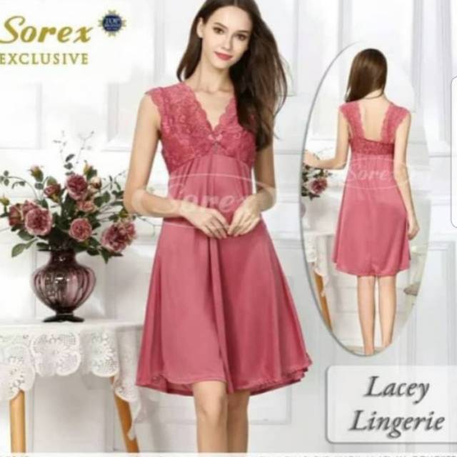 Sorex 7045 Lingerie Lacey Satin Free Size