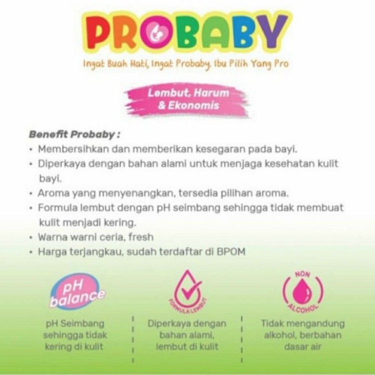 PROBABY Baby Bath Refill 230ml Sabun Mandi Bayi Baby Wash