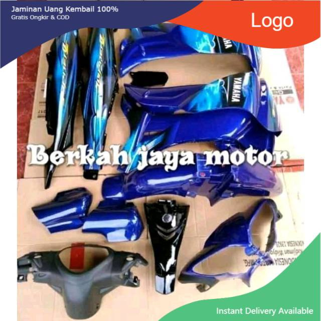 Cover body Jupiter z burhan Hitam biru