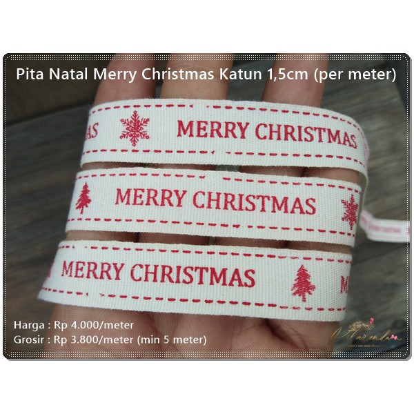 

NATL-139 : Pita Natal Merry Christmas Katun 1,5cm (per meter)