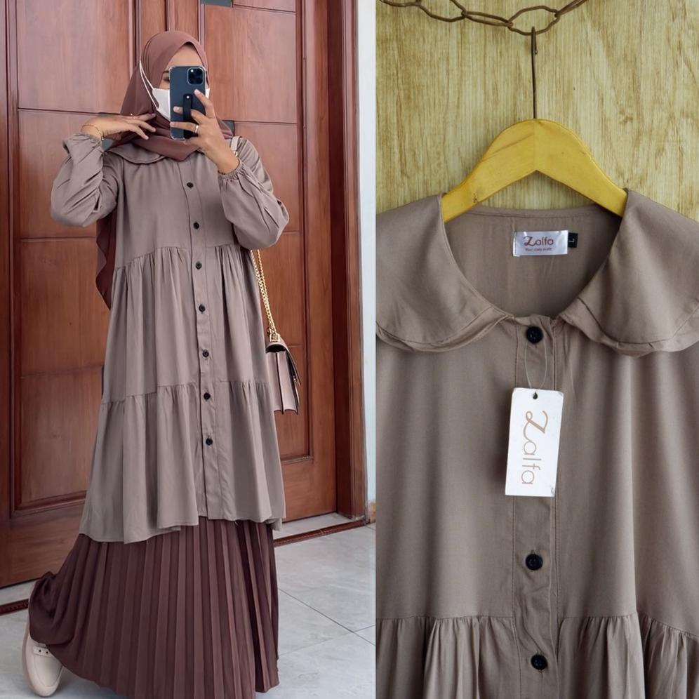 [Art. 7406] DANILLA tunik by ZALFA OUTFIT / tunik polos / tunik rayon