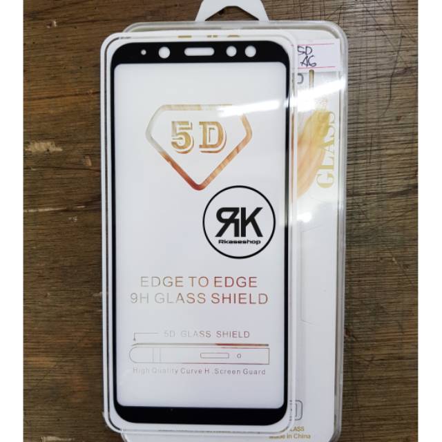 Tempered glass Samsung A6 2018 Full screen cover guard anti gores kaca