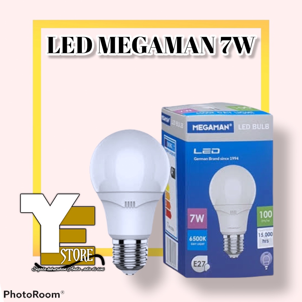 Jual LAMPU LED MEGAMAN LED A-BULB 7 Watt 7W DAYLIGHT LAMPU BOHLAM ...