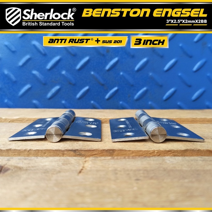 Engsel Stainless Steel 201 Ball Bearing Sherlock Engsel Pintu 3 INCH