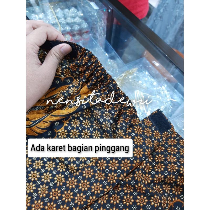 [Nuansa Coklat] Jarik Wiru Instan Cewek &amp; Cowok / Langsung Pakai, Motif Lengkap