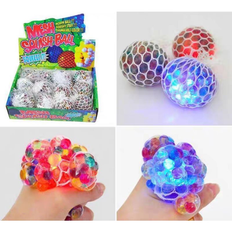 MESH SQUISHY Ball 5cm - Mainan Bola Squishy Waterbead Hydrogel Mainan Edukasi AntiStress Fidget Color Sensory Toy Office Stress Ball Press