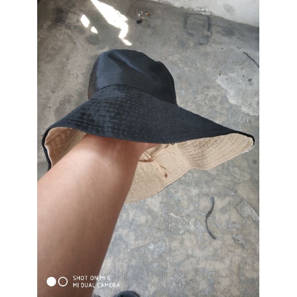 GS8 Topi Wanita Casual Pelindung Sinar UV Anti UV Daddy Chen Topi Elegan Wanita Anti UV 1808005 Unik  Untuk Pantai / Outdoor/Fashion BlackLimited