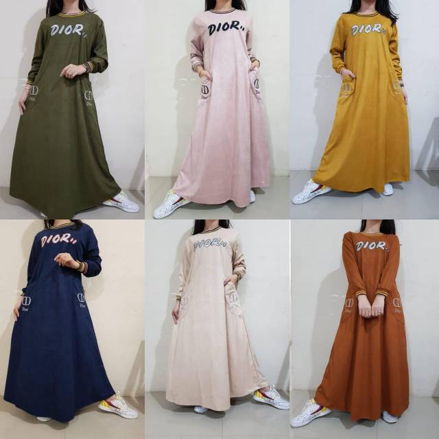 READY Gamis Dress Casual Kaos Codorai DIOR Remaja by Doniq Original Branded