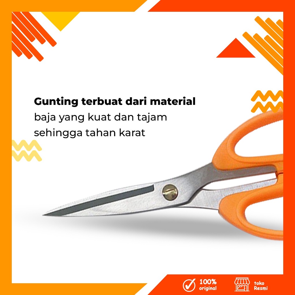 GUNTING  YOSINOGAWA Scissor-19.5CM WARNA ORANGE- YOSINOGAWA