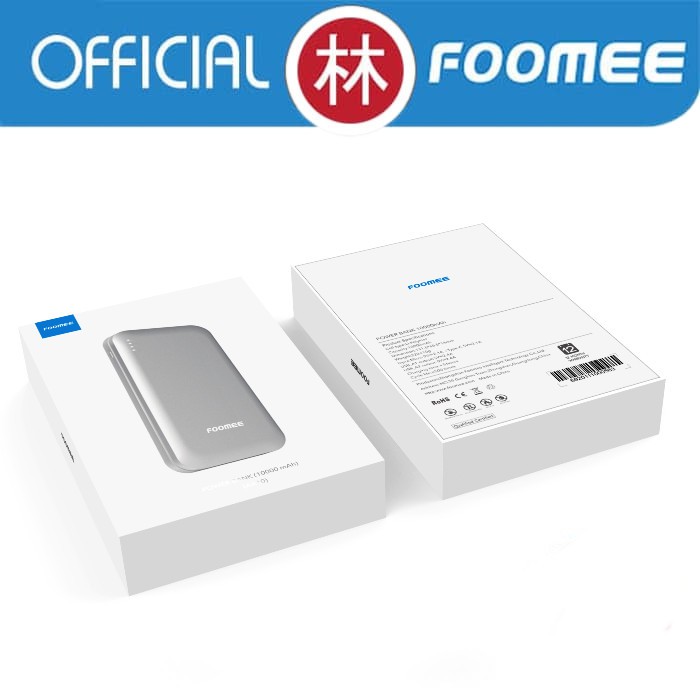 Foomee AA10 10000mAh Dual Output Fast Charging 2.4A Slim Powerbank