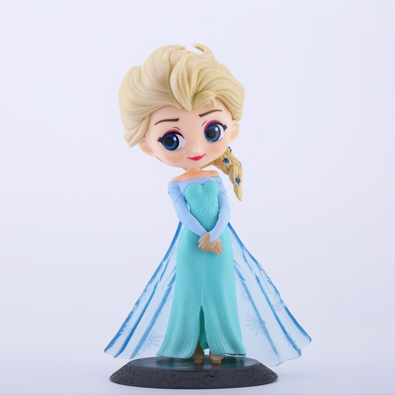 Boneka Action Figure Disney Anna Elsa Frozen Bahan PVC Ukuran 15cm Untuk Dekorasi Kue