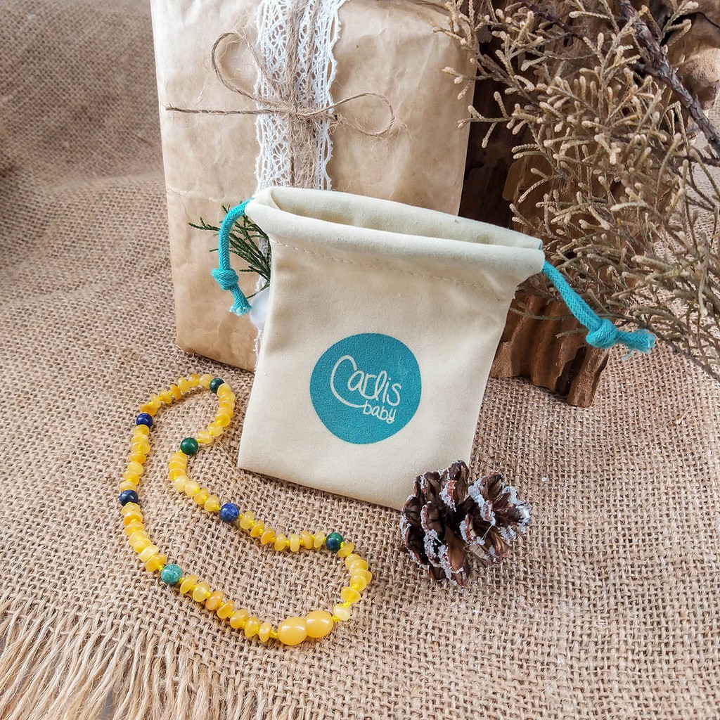 AGL44 Kalung Amber Tumbuh Gigi Bayi By Carlis Baby