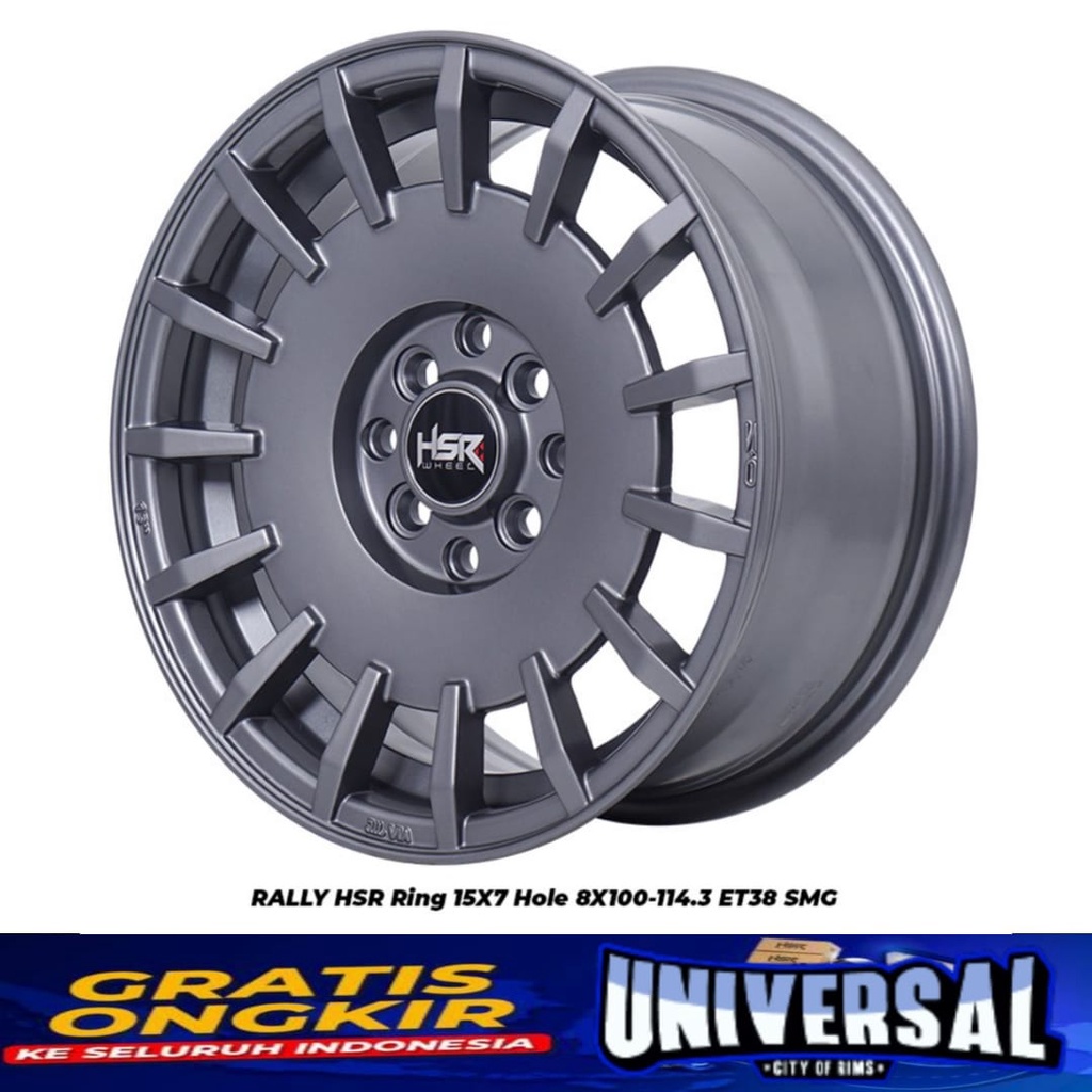 Velg Rally Look Ring 15 Hsr Wheel Untuk Mobil Brio Ignis Swift Agya