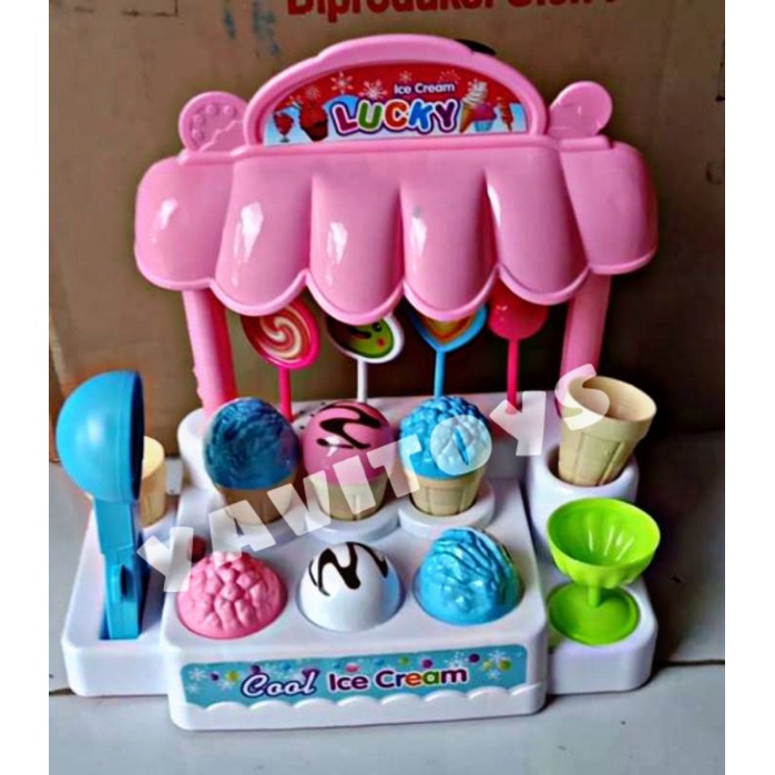 LI 2 MAINAN MESIN ES KRIM ADA MUSIK PLUS LED NYA ADA CETAKKANNYA JUGA / ICE CREAM CANDY HOUSE