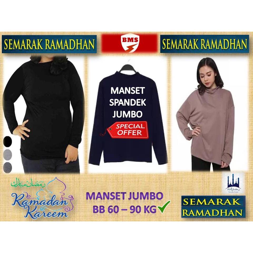  BAJU  MANSET  BAHAN  SPANDEK  JUMBO 60 95 Kg Shopee Indonesia