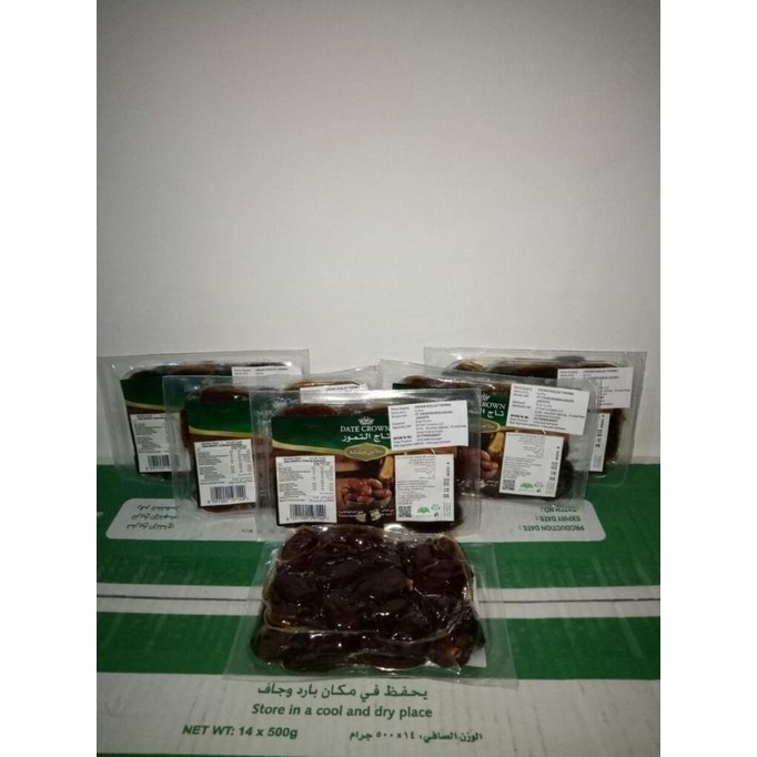 

Kartonan Kurma Premium Khalas Date Crown Khalas 250Gr Moomtaz