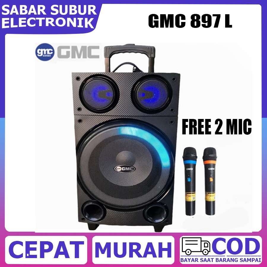 Speaker Portable GMC 897L Bluetooth FREE MIC WERLES