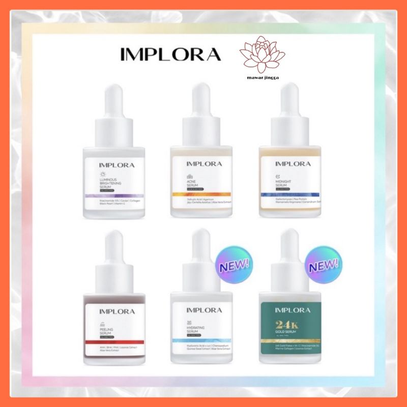 ❤mawarjingga❤ IMPLORA Face Serum | Serum Wajah Acne | Brightening | Peeling