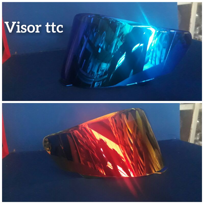 visor iridium blue ttc/ visor iridium red ttf