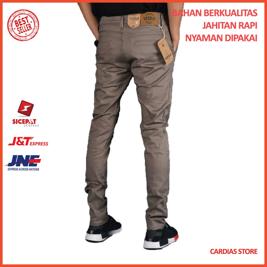  CELANA  CHINO  PREMIUM BANDUNG COKLAT MURAH KEKINIAN E3T3 