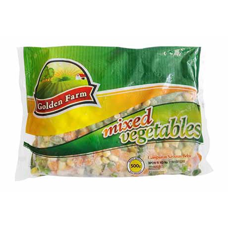 Mixed Vegetable (Golden Farm) / Campuran Sayuran Beku 500 gram / Pack