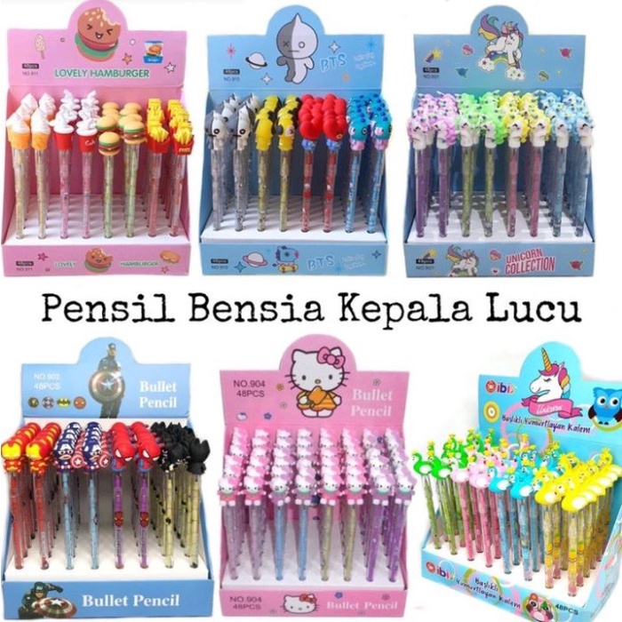 

Wow (48Pc) Pensil Bensia Sambung Tusuk /Pensil Lantu Cabut Pasang Motif Limited