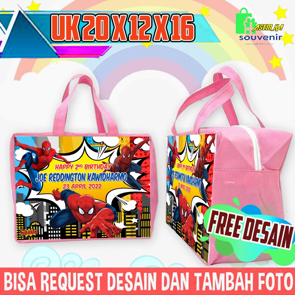 

TAS ULTAH ANAK RESLETING CUSTOM UK P20 X L12 X T16 GOODIE BAG MURAH
