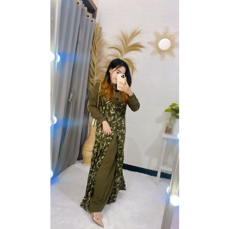 gamis voxy rompi 2in1 /dress voxy/gamis murah