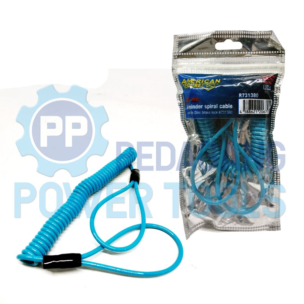 AMERICAN SECURE KABEL GEMBOK CAKRAM MOTOR REMINDER SPIRAL CABLE 731380