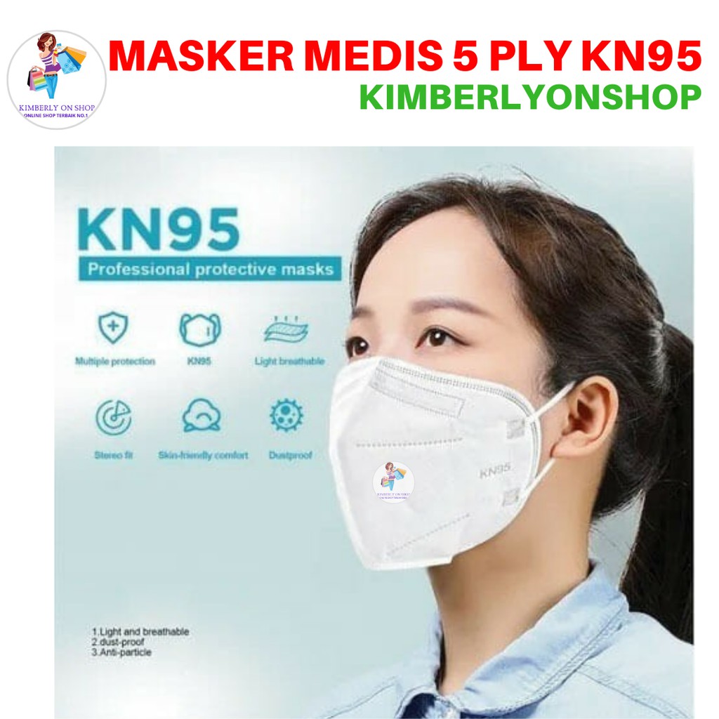 Kimberlyonshop WST Masker KN95 PLY Face Mask Makser Medis Isi 10PCS