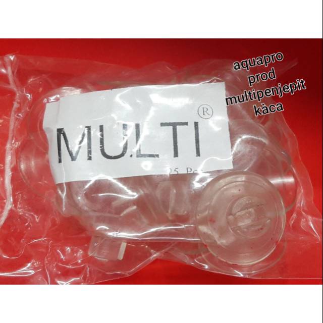 Kop/ Dop Sekat Kaca Aquarium Multi (1 plastik isi 25)