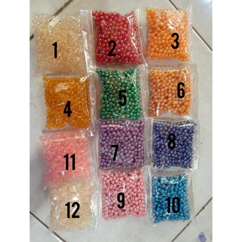 TERMURAH MOTE MUTIARA MANIK AKRILIK BULAT DIY STRAP MASK