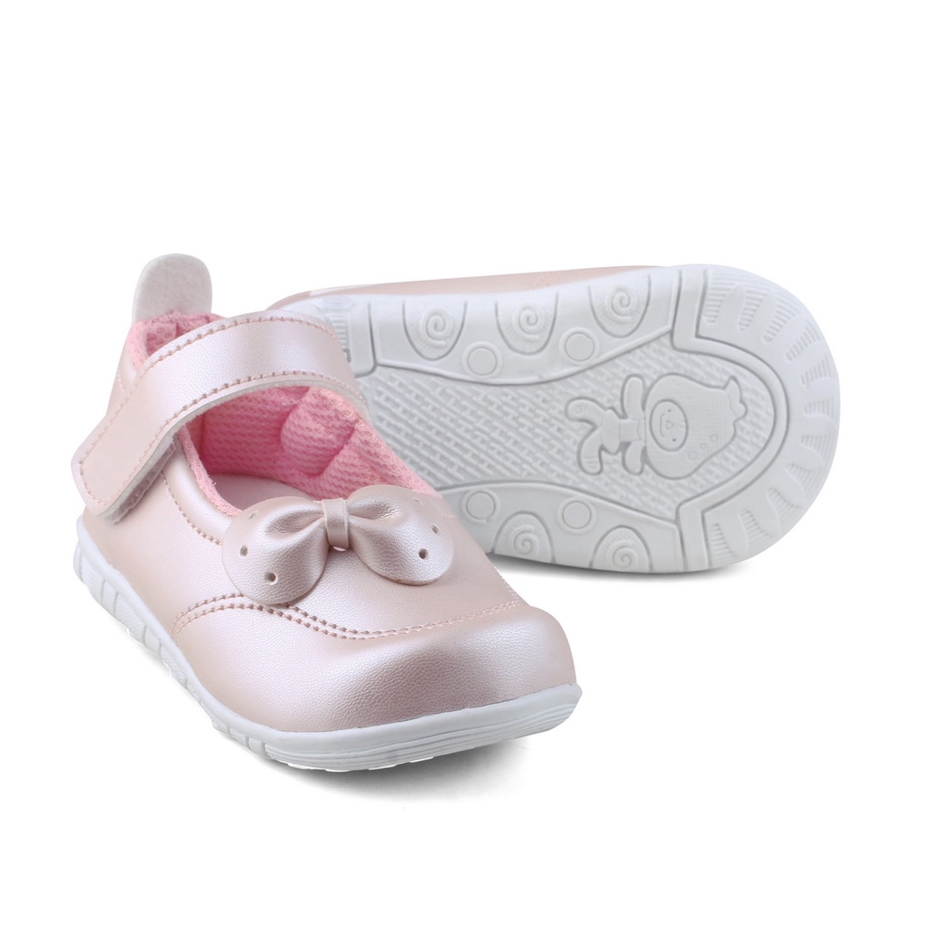 SEPATU ANAK PEREMPUAN BAHAN SINTETIS PITA PINK C06